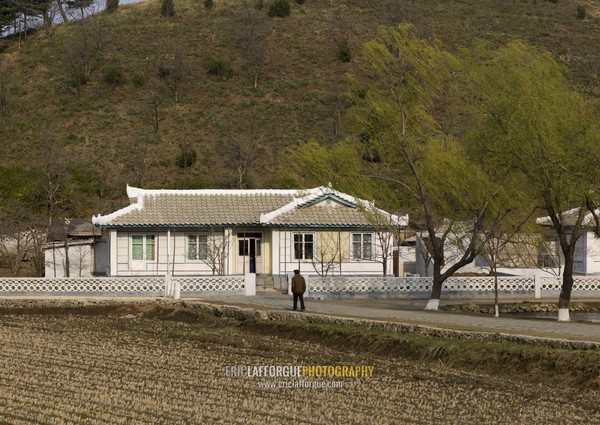 Farmers village in the countryside, Kangwon Province, Chonsam Cooperative Farm, North Korea