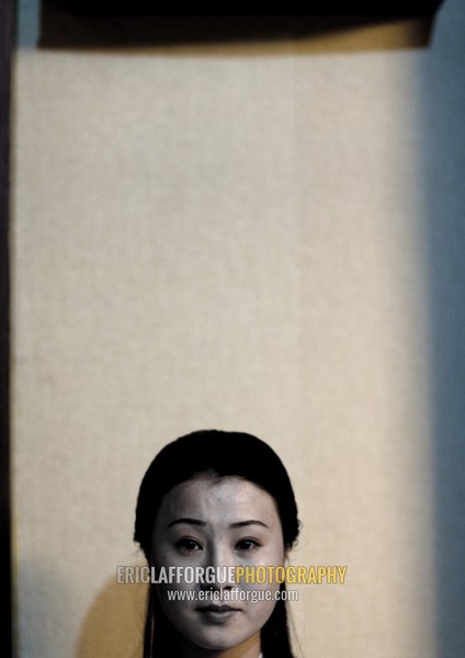 North Korean woman in a restaurant, Pyongan Province, Pyongyang, North Korea