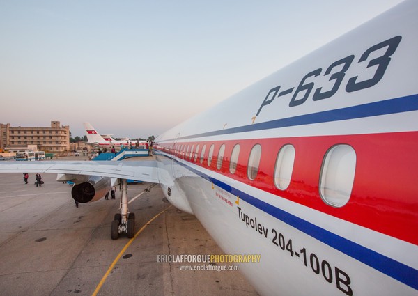 Air Koryo plane in Sunan international airport, Pyongan Province, Pyongyang, North Korea