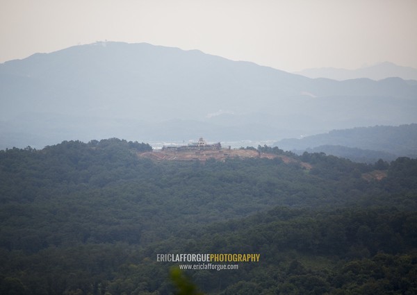 View of south Korea from the wall section of the Demilitarized Zone, North Hwanghae Province, Panmunjom, North Korea