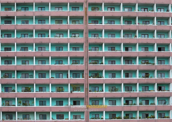 Old apartements in the city center, Pyongan Province, Pyongyang, North Korea