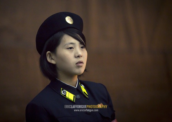 North Korean subway employee, Pyongan Province, Pyongyang, North Korea