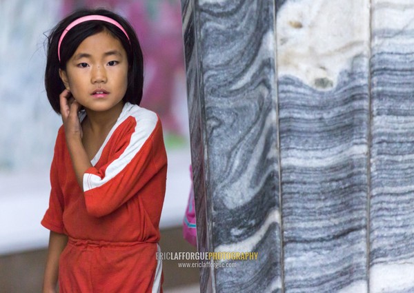 North Korean girl in Yonggwang glory station, Pyongan Province, Pyongyang, North Korea