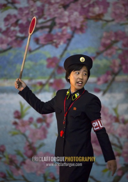 North Korean subway employee, Pyongan Province, Pyongyang, North Korea