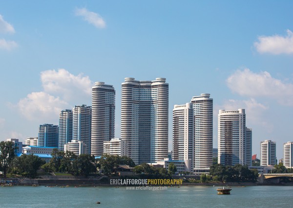 New buildings skyline in Changjon area, Pyongan Province, Pyongyang, North Korea