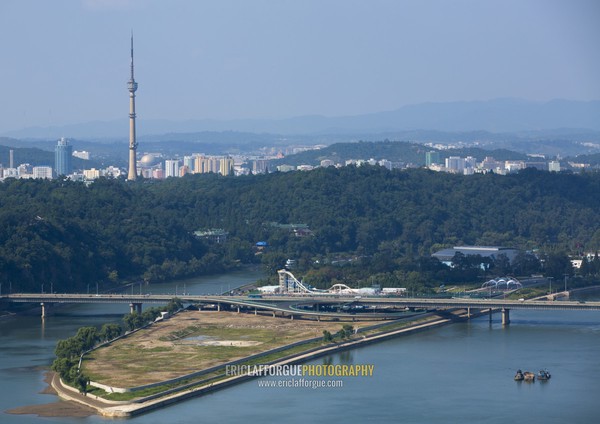 City from the top of the Juche tower, Pyongan Province, Pyongyang, North Korea