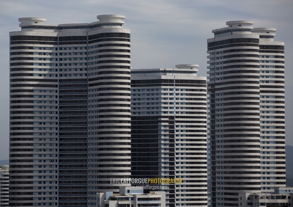 Modern apartment buildings in Changjon area, Pyongan Province, Pyongyang, North Korea