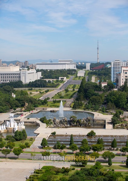 View of the ciry from the Grand people's study house, Pyongan Province, Pyongyang, North Korea