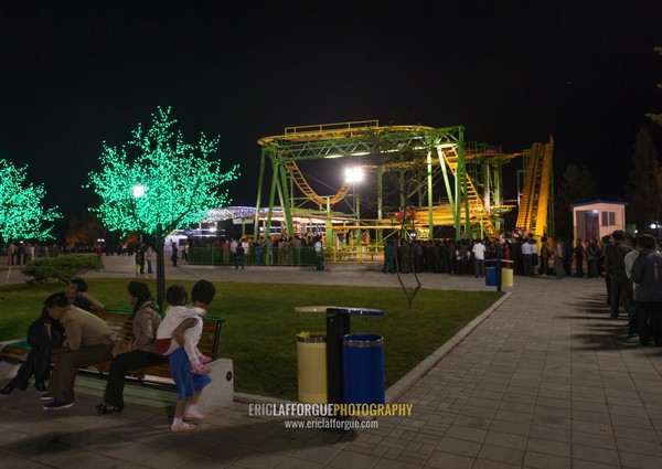 Bumper cars in Kaeson youth park, Pyongan Province, Pyongyang, North Korea